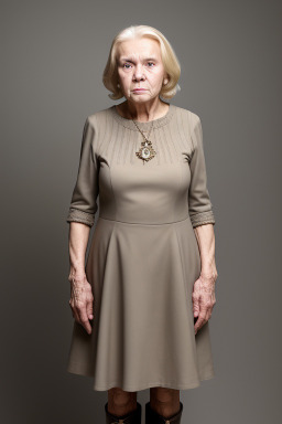 Russian elderly female with  blonde hair