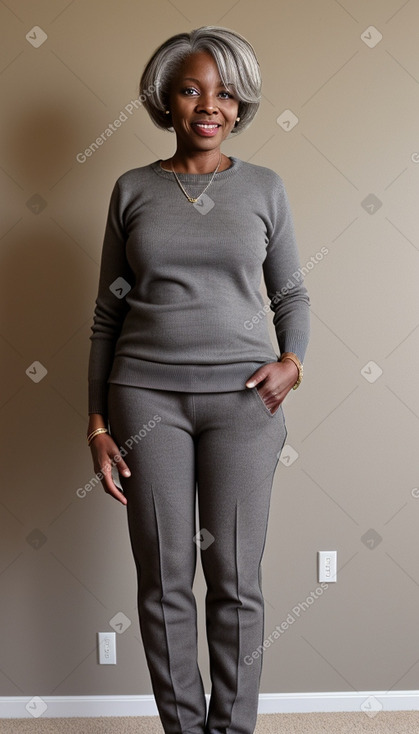 African 45 years female with  gray hair