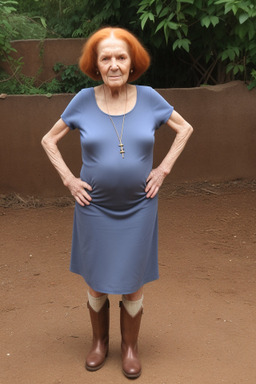 Sudanese elderly female with  ginger hair