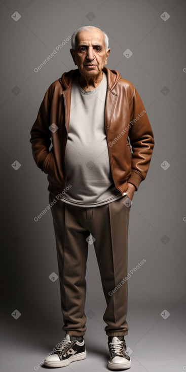 Iraqi elderly male with  brown hair