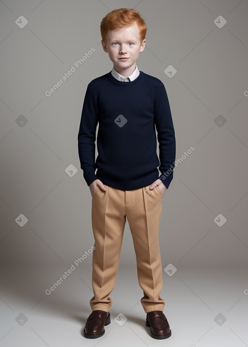 Czech child boy with  ginger hair