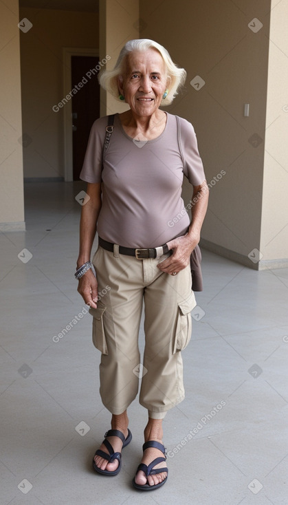 Moroccan elderly non-binary with  blonde hair