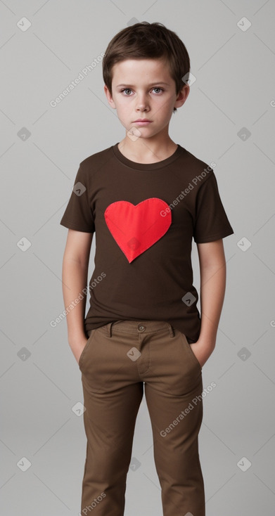 New zealand child boy with  brown hair