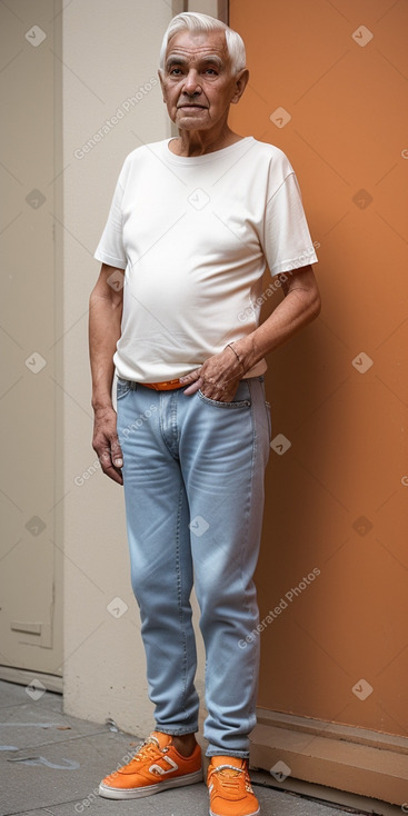 Elderly male with  white hair