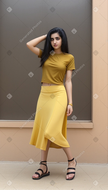 Jordanian young adult female with  black hair