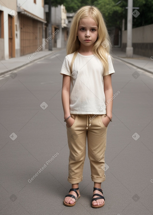 Spanish child female with  blonde hair