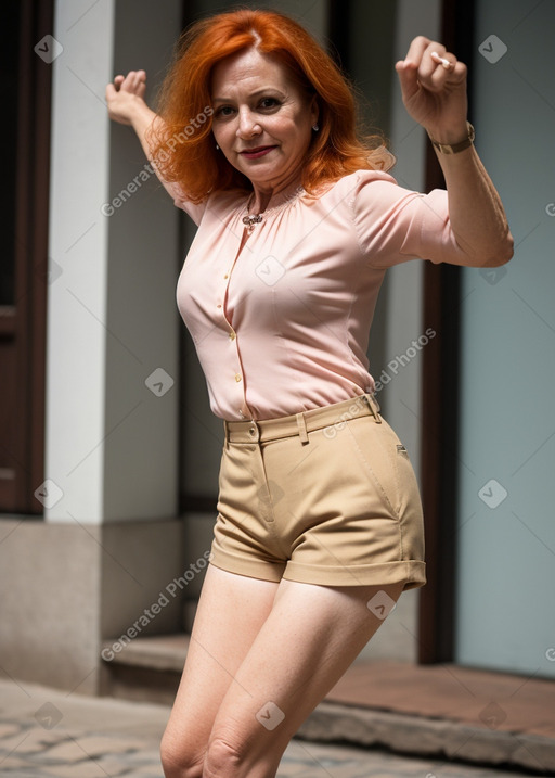 Colombian middle-aged female with  ginger hair