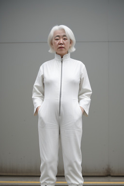 South korean 45 years non-binary with  white hair