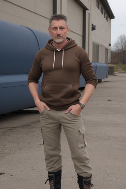 Hungarian middle-aged male with  brown hair