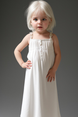 Macedonian infant girl with  white hair