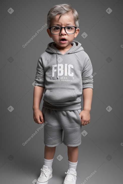 Colombian infant boy with  gray hair