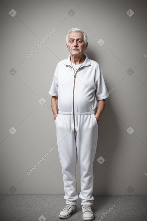 Italian elderly male with  white hair