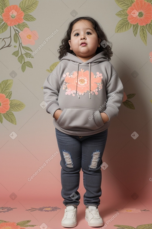 Colombian child female with  gray hair