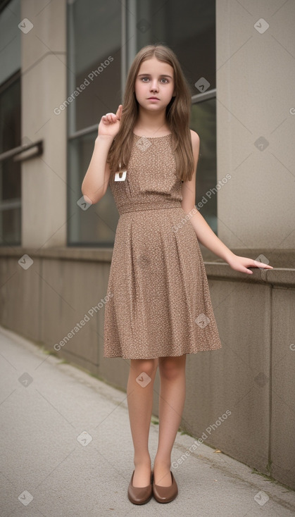 Austrian teenager girl with  brown hair