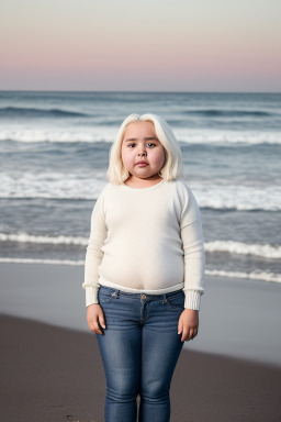 Libyan child girl with  white hair