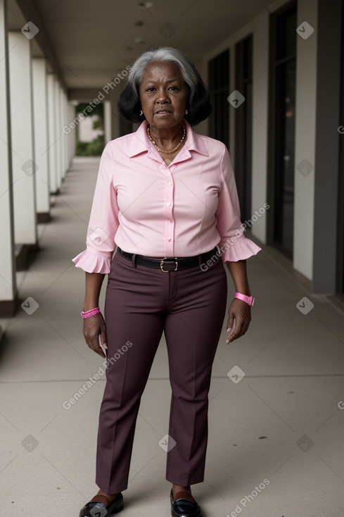 African american elderly female with  black hair