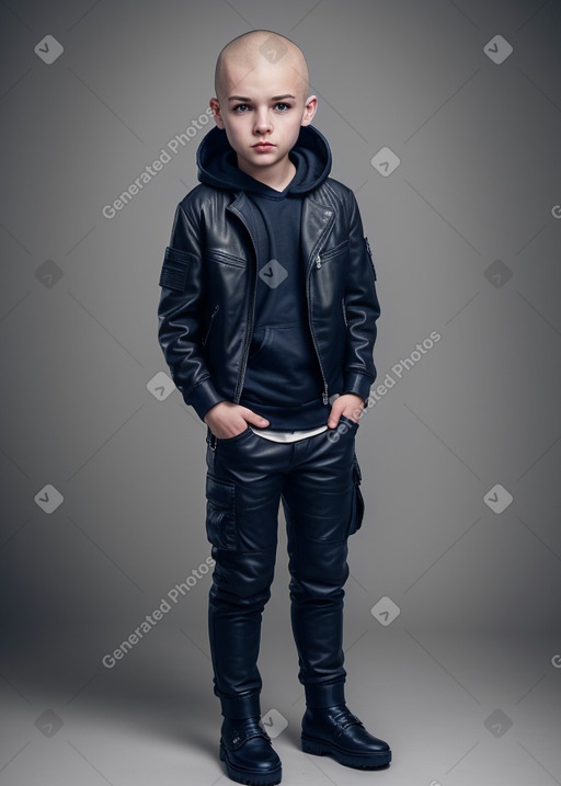 British child boy with  white hair