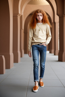 Saudi arabian teenager boy with  ginger hair