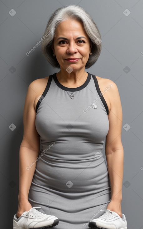 Brazilian 45 years female with  gray hair