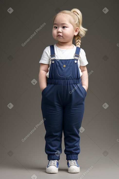 Taiwanese infant girl with  blonde hair