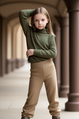 Child girl with  brown hair