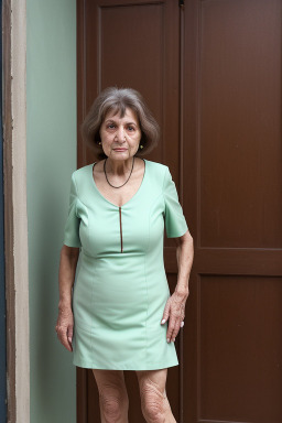 Italian elderly female with  brown hair