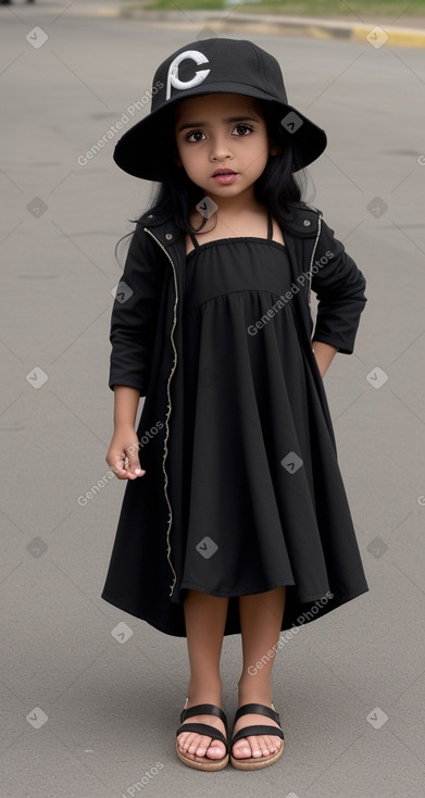 Puerto rican child female with  black hair