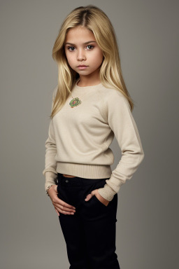 Mexican child girl with  blonde hair