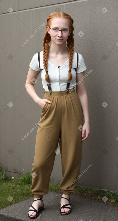 Norwegian young adult female with  ginger hair