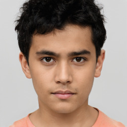 Neutral asian young-adult male with short  brown hair and brown eyes