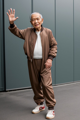 Indonesian elderly male with  brown hair