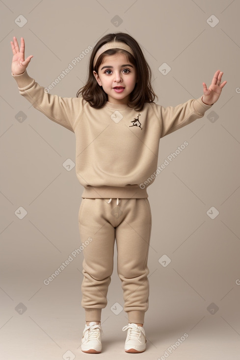 Jordanian infant girl with  brown hair