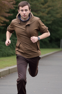 British adult male with  brown hair