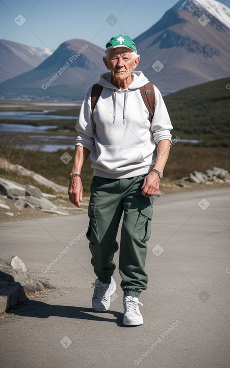 Irish elderly male with  white hair