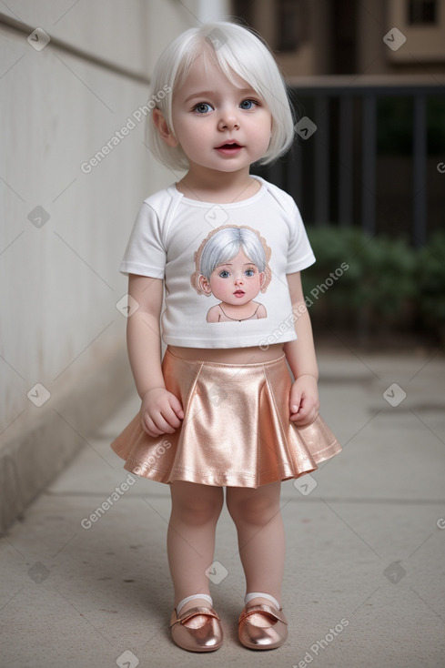 Georgian infant girl with  white hair