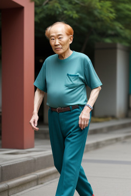 South korean elderly male with  ginger hair