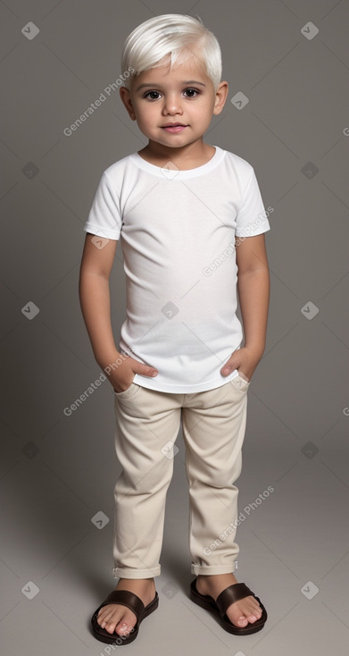 Puerto rican infant boy with  white hair