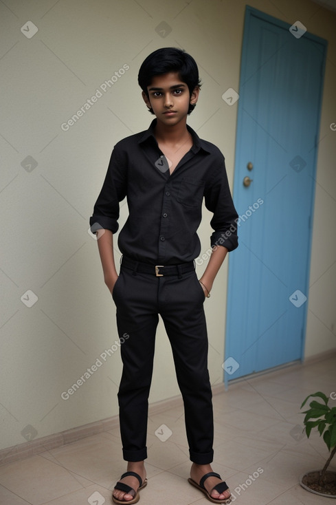 Indian teenager boy with  black hair