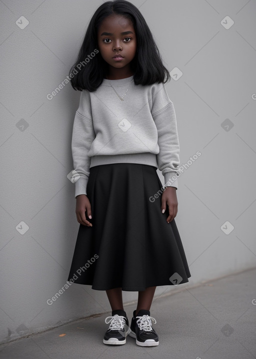 Child girl with  black hair