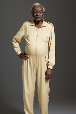 Sudanese elderly male with  blonde hair