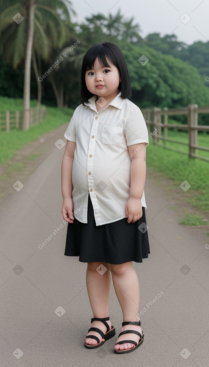 Singaporean infant girl with  black hair