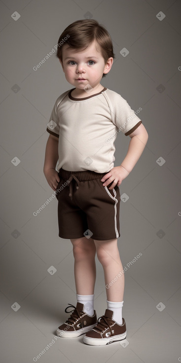 Canadian infant boy with  brown hair