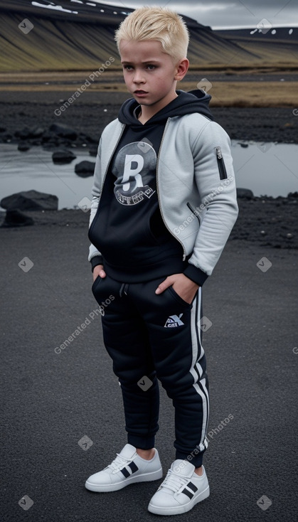 Icelandic child boy with  blonde hair