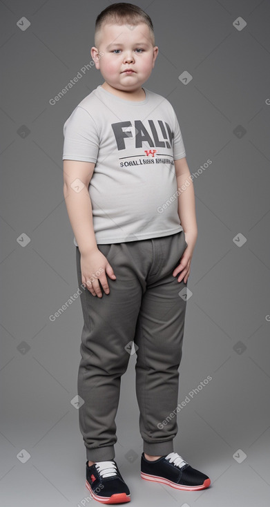 Polish child boy with  gray hair