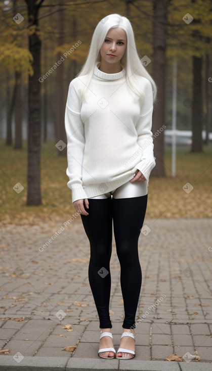 Estonian adult female with  white hair