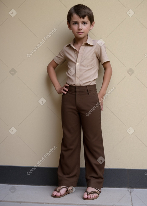 Spanish child boy with  brown hair