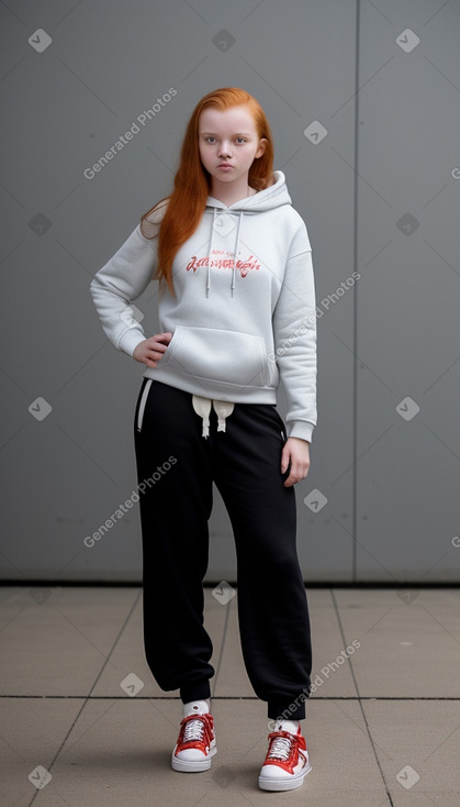 Belarusian teenager girl with  ginger hair