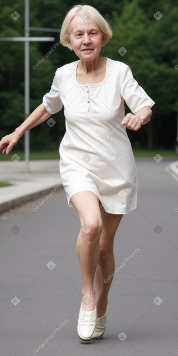 Swedish elderly female with  blonde hair