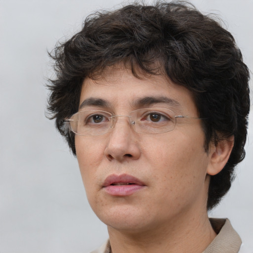 Neutral white adult male with short  brown hair and brown eyes