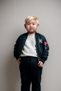 Malaysian child boy with  blonde hair